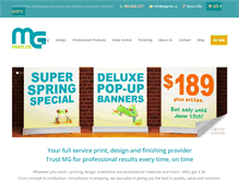 Tablet Screenshot of mgprint.ca